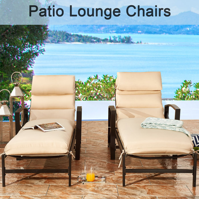 17 Stories Speidel Outdoor Metal Chaise Lounge & Reviews Wayfair